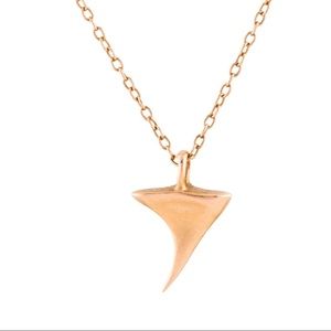 Catbird NYC rose thorn necklace in rose gold